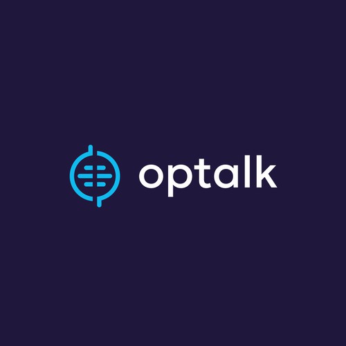 Rounded logo for AI company: Optalk