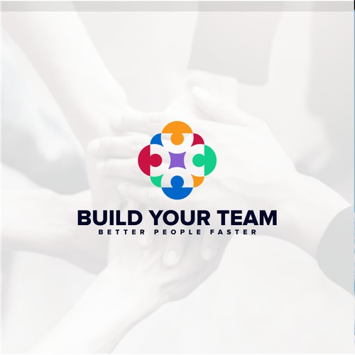 Simple Team work logo concept.