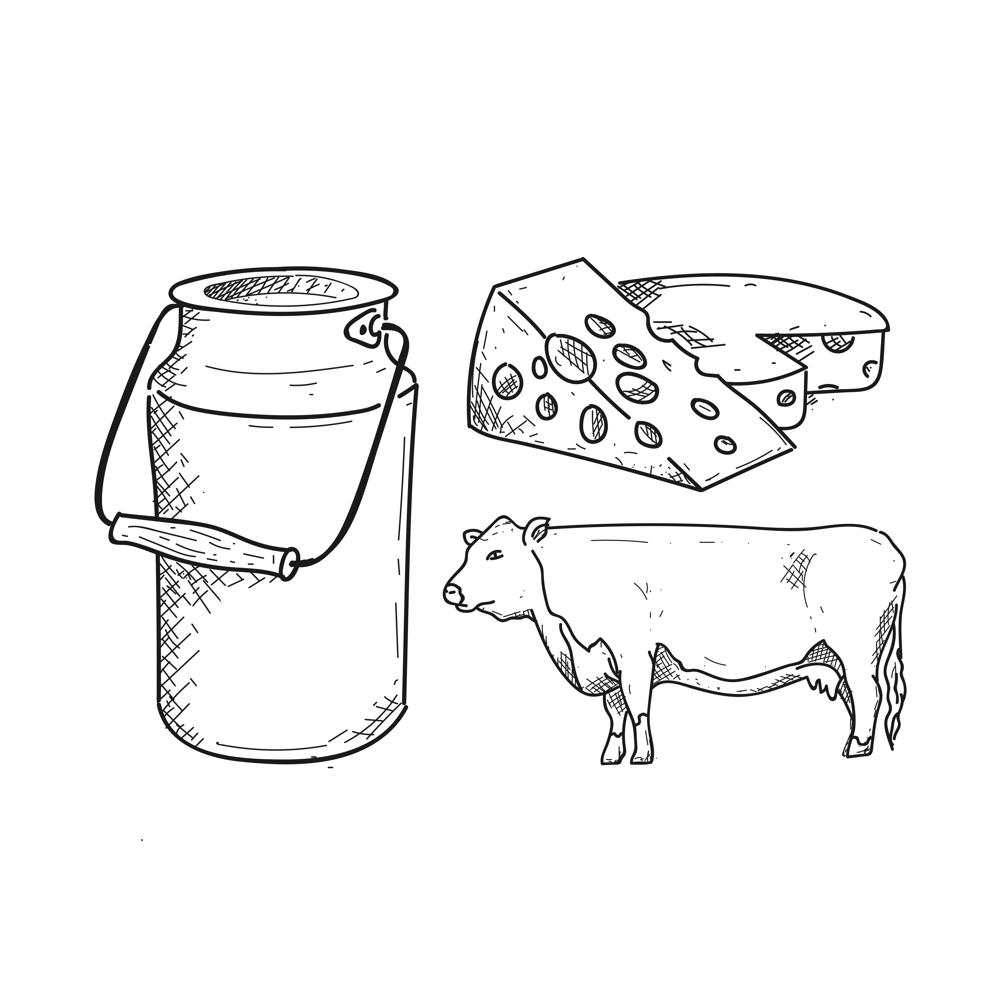 Farm-To-Table Restaurant Icon Illustrations