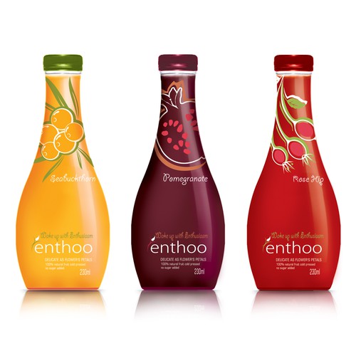 Packaging for a new line of fruit juices