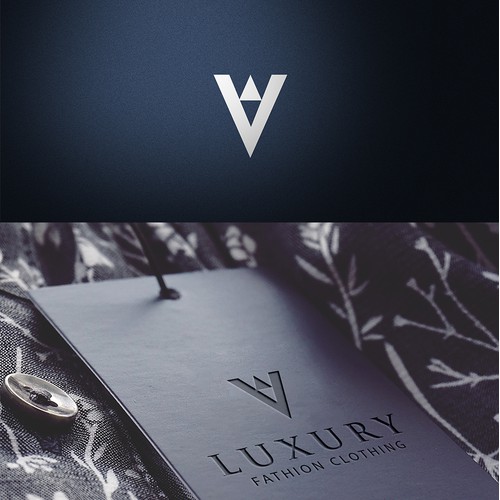 V logomark  for luxurious clothing company