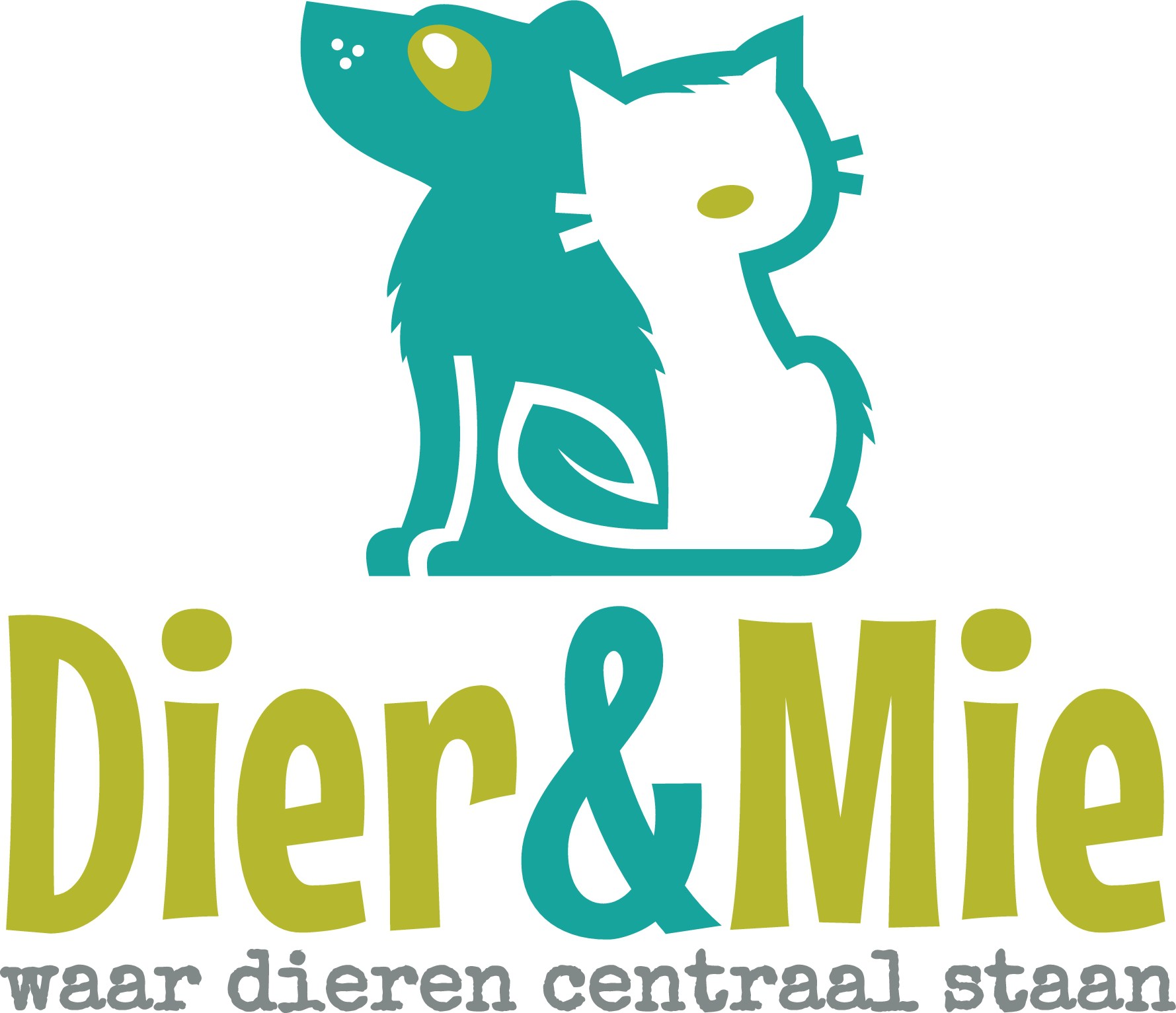 cre复古,artistiek minimalistisch标志voor Dier&Mie !