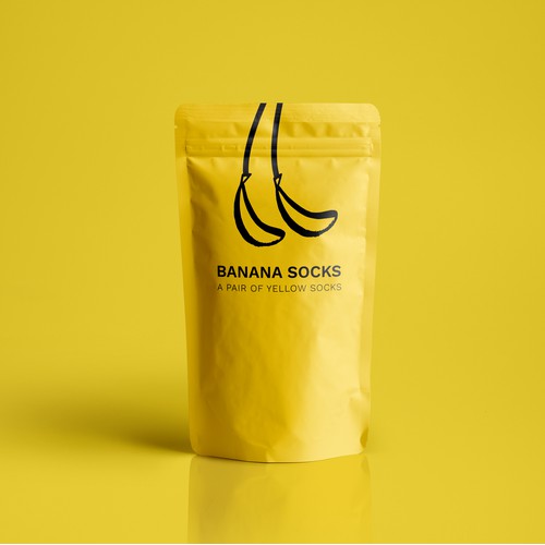 simple yet playfull packaging for socks