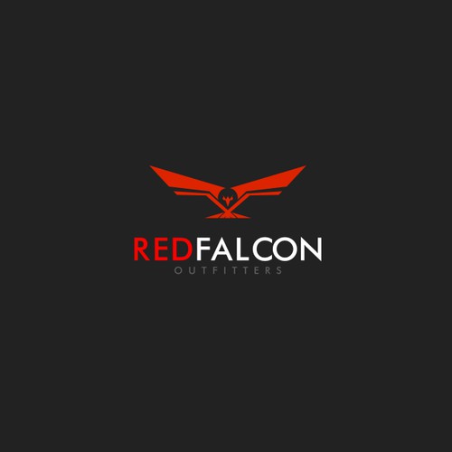 RedFalcon Outfitters need eye catching new logo! (RedFalcon Bird on the logo)