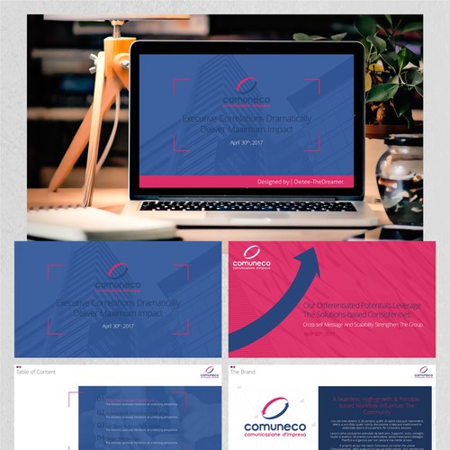 PowerPoint Design for the "Comuneco" Project.