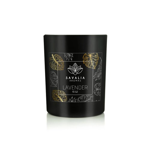 Elegant and tropical Candles Label