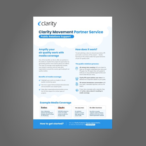 Flyer design for Clarity