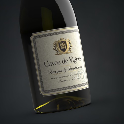 Traditional wine label design