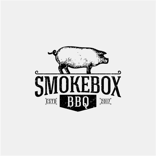 Logo for a bbq food cart