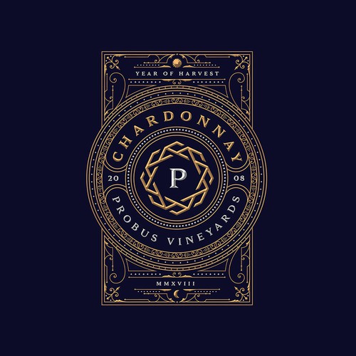 Probus Vineyards Label Design
