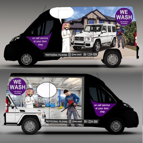 Van wrap for we wash