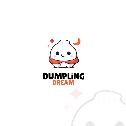Cute dumpling logo design