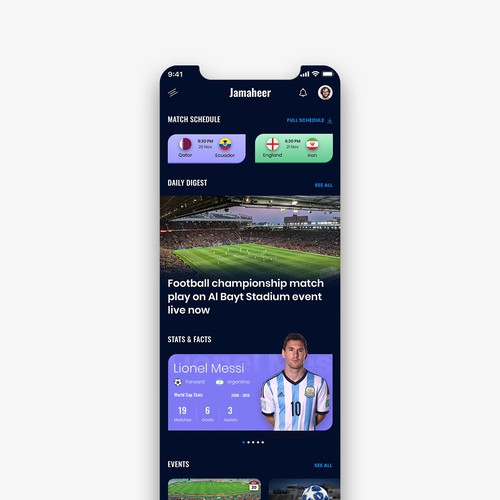 State of the Art Qatar 2022 Fans App community