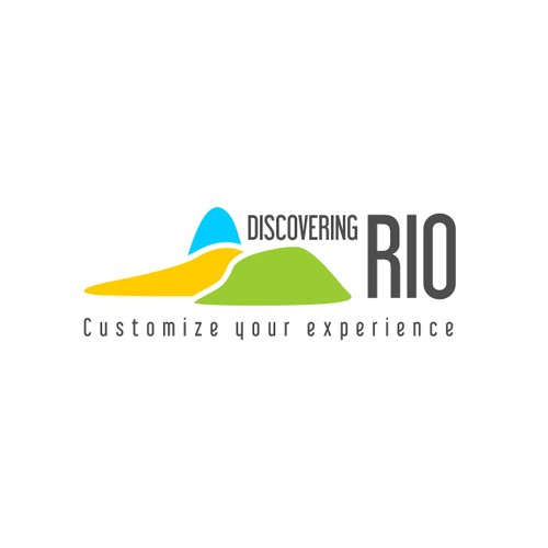 minimalist and simple logo for tour info site Discovering Rio