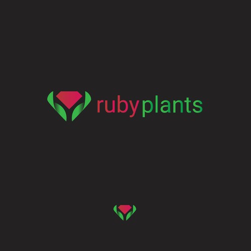 Modern Logo for ruby plants