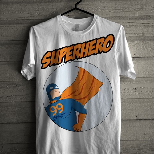 99designs needs a new t-shirt design, with SUPER HUMAN POWERS !!
