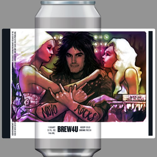 Finalist for custom illustrated beer can label