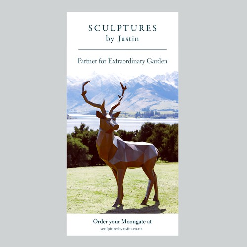 Sign for "Sculpture by Justin"