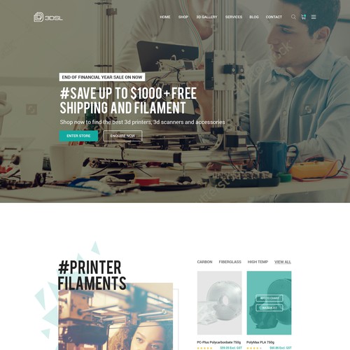 3D Printer eCommerce Website