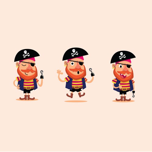 Charismatic and friendly pirate.