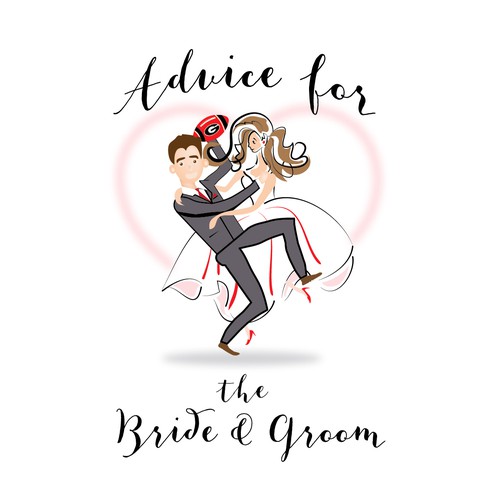 Poster for Bride & groom with U of Georgia football theme