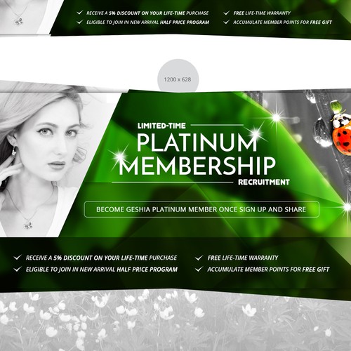 Banner ads design for jewelry online store