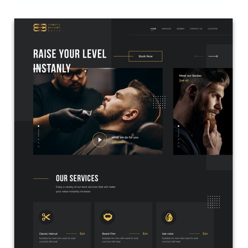 Website for Barbershop