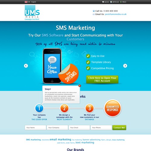 New website design wanted for UMS Media