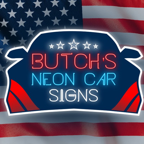 Bold logo for Neon Car Signs shop