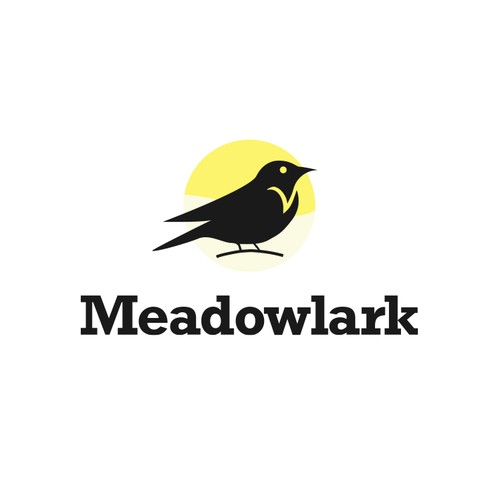 Meadowlark logo design for a real estate company