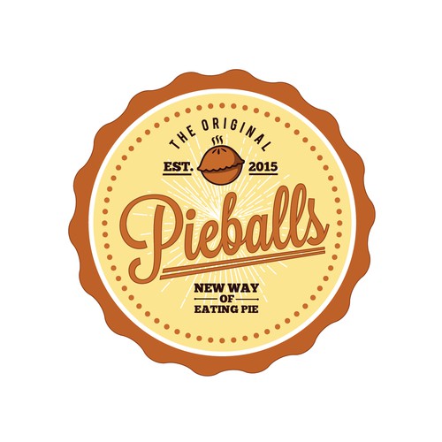 Logo for a new way of eating pie--pieballs!