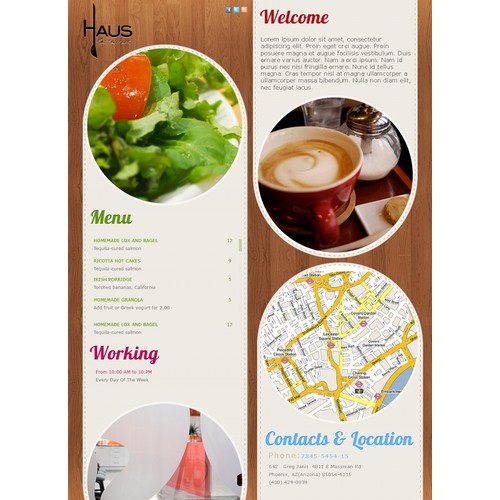 Help Haus Cafe with a new website design