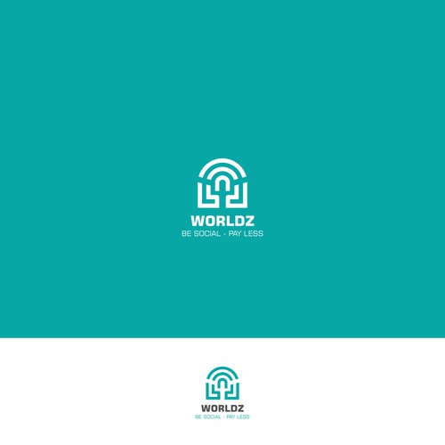 a simple logo for worldz