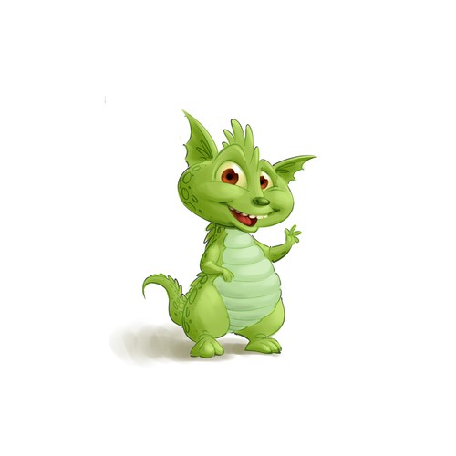 Cute baby dragon mascot