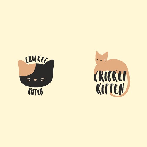 Playful kitten logo