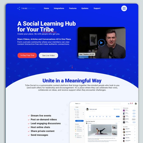 SAAS Video Streaming Platform Home Page