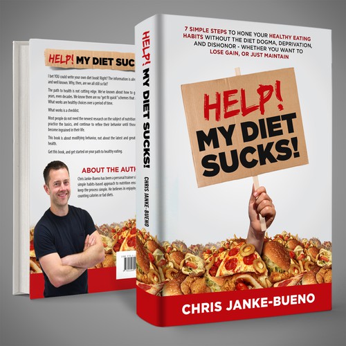 Book cover concept for 'Help! My Diet Sucks!'