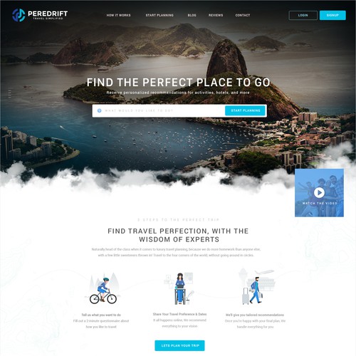 Webdesign for a Travel Site