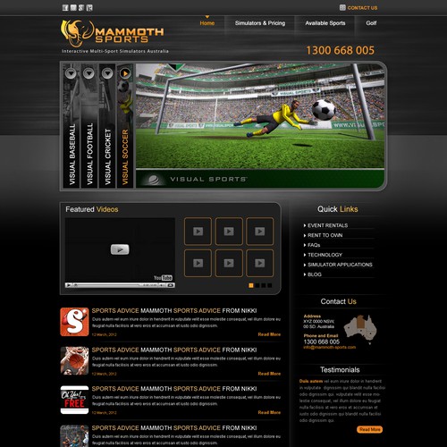 Mammoth Sports website 