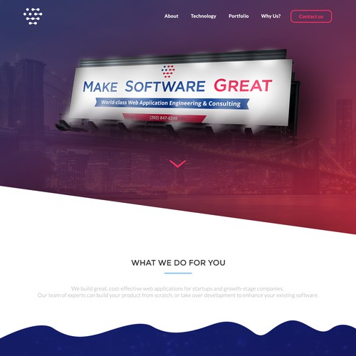 Software Startup Landing Page