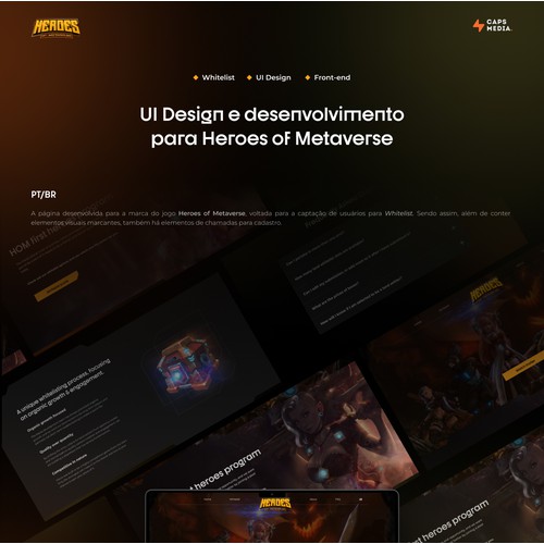 NFT Heroes of Metaverse - UI Design / Web Development