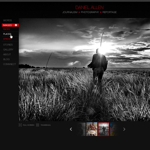 Website Design for Daniel Allen - Writer and Photographer