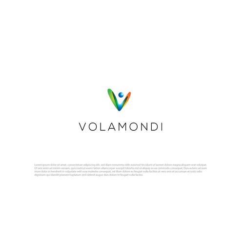 Modern abstract logo for Volamondi brand
