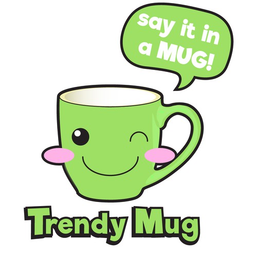 simple, modern and stylishly cute logo for Trendy Mug