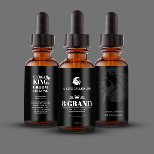 Product Label for Hair and Beard oil