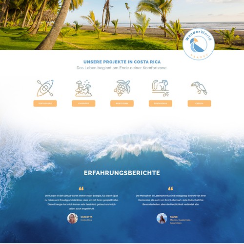 WanderWorld Travel Landing page