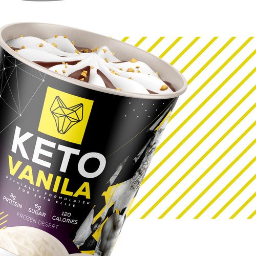 Packaging for keto ice cream
