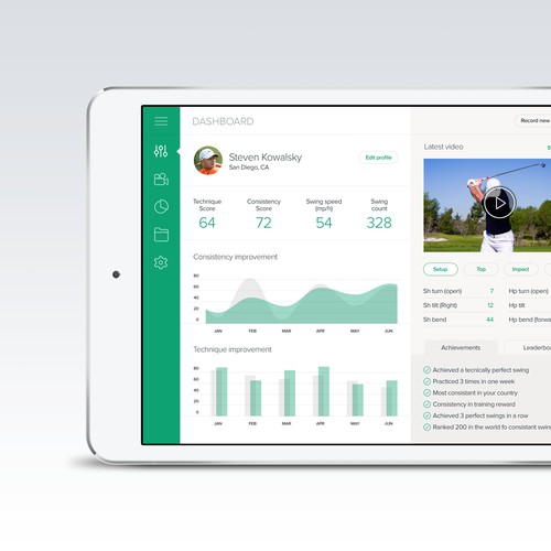 Design a modern Golf iPad App