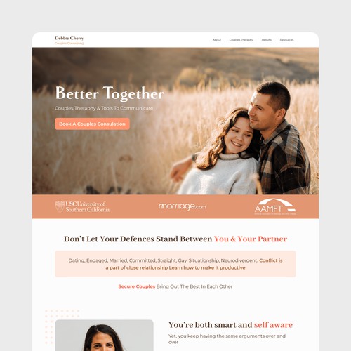 Debbie Cherry - Landing page For Couples Therapist Giga Tetuko