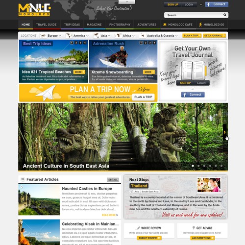 Monoloco needs a new and outstanding website design